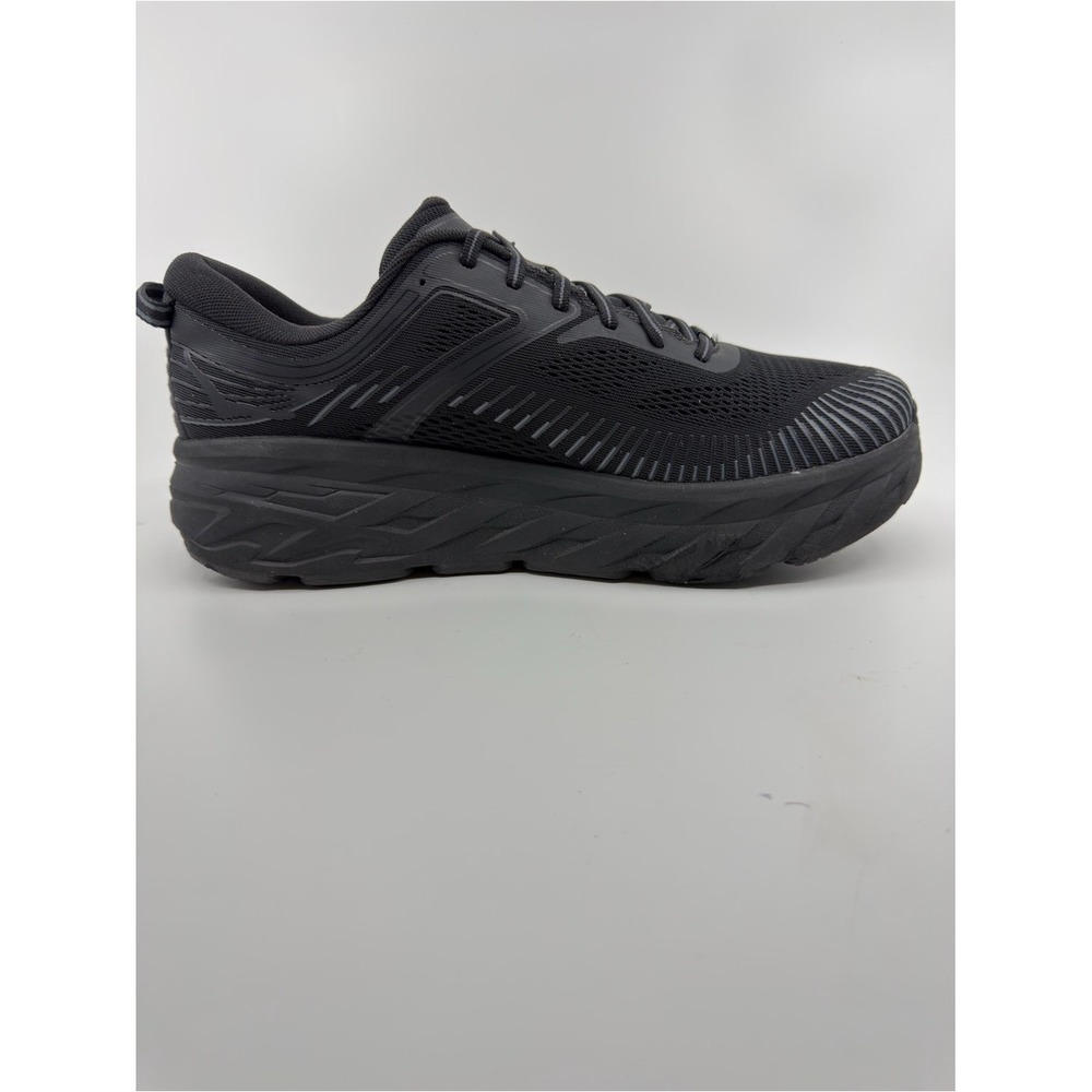 Hoka Mens 12.5 Wide Black Bondi 7 Running Shoes Sneakers Cushion Walking - Picture 4 of 10